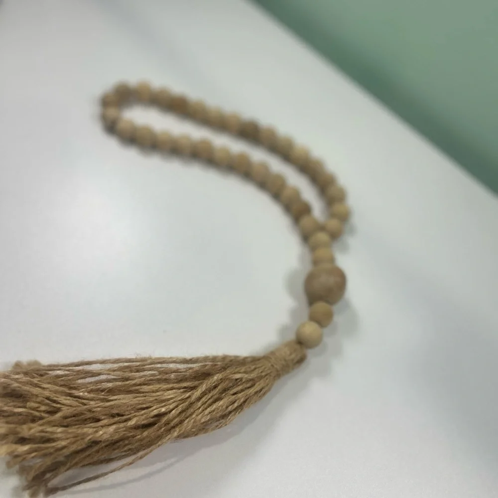 Wooden Bead Garland with Tassels - Picture 6 of 7